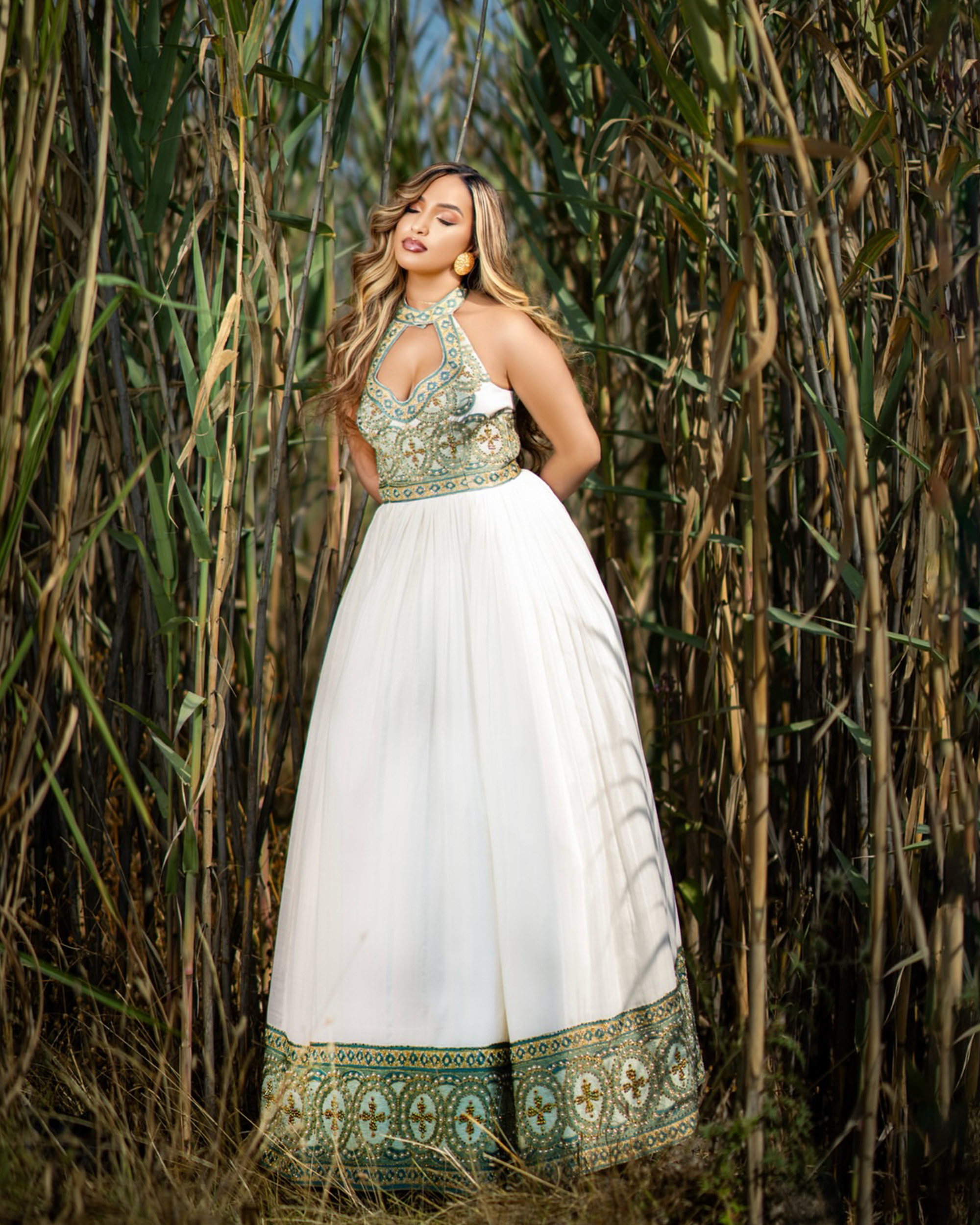 Stylish Habesha Kemis - modern Design - Image 3