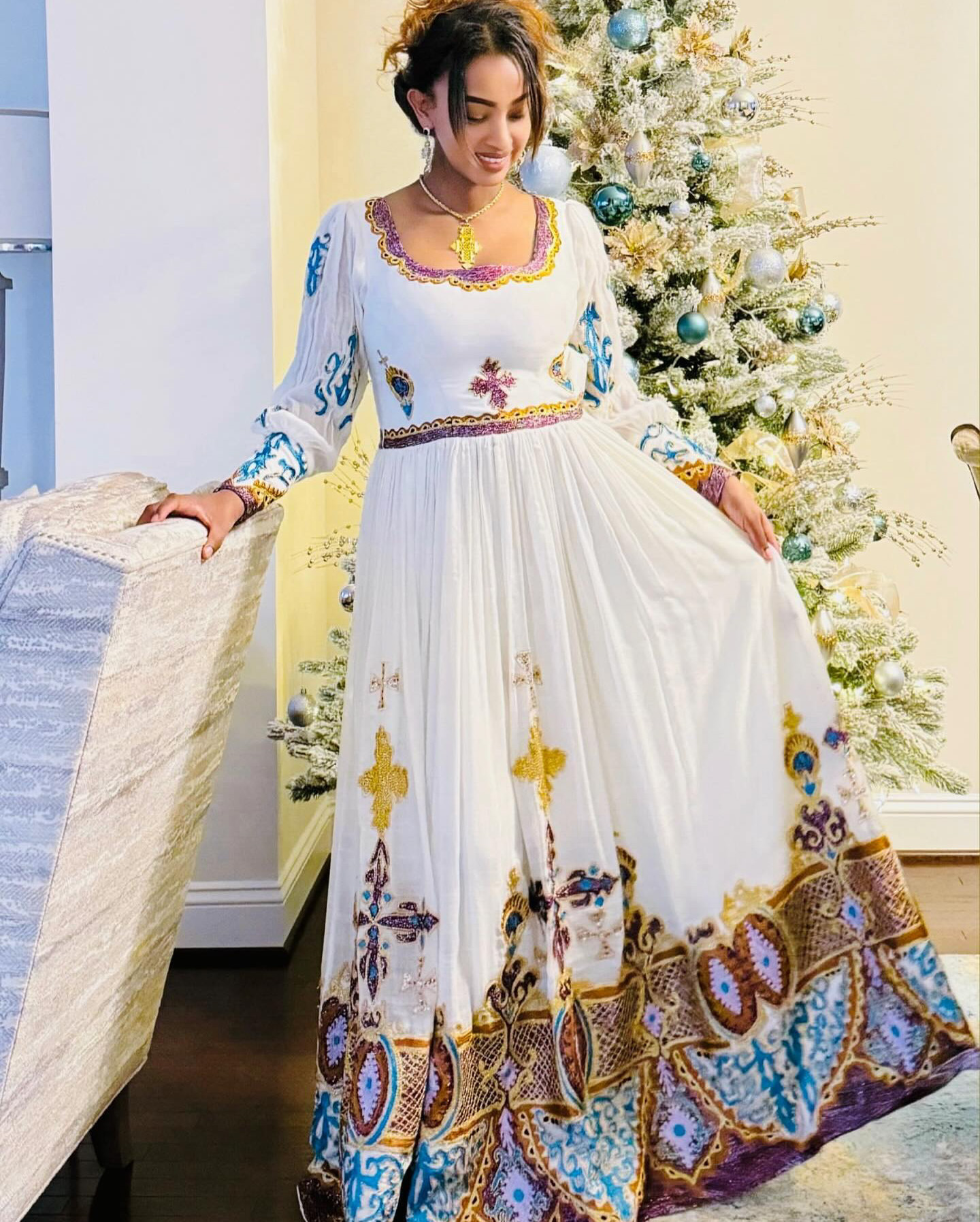 Holiday Habesha Dress for Ethiopian Celebrations - Image 4