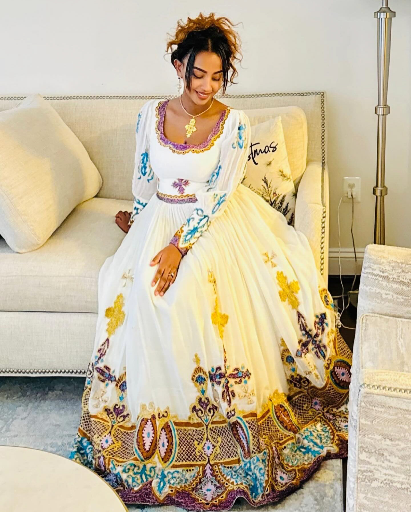 Holiday Habesha Dress for Ethiopian Celebrations - Image 2