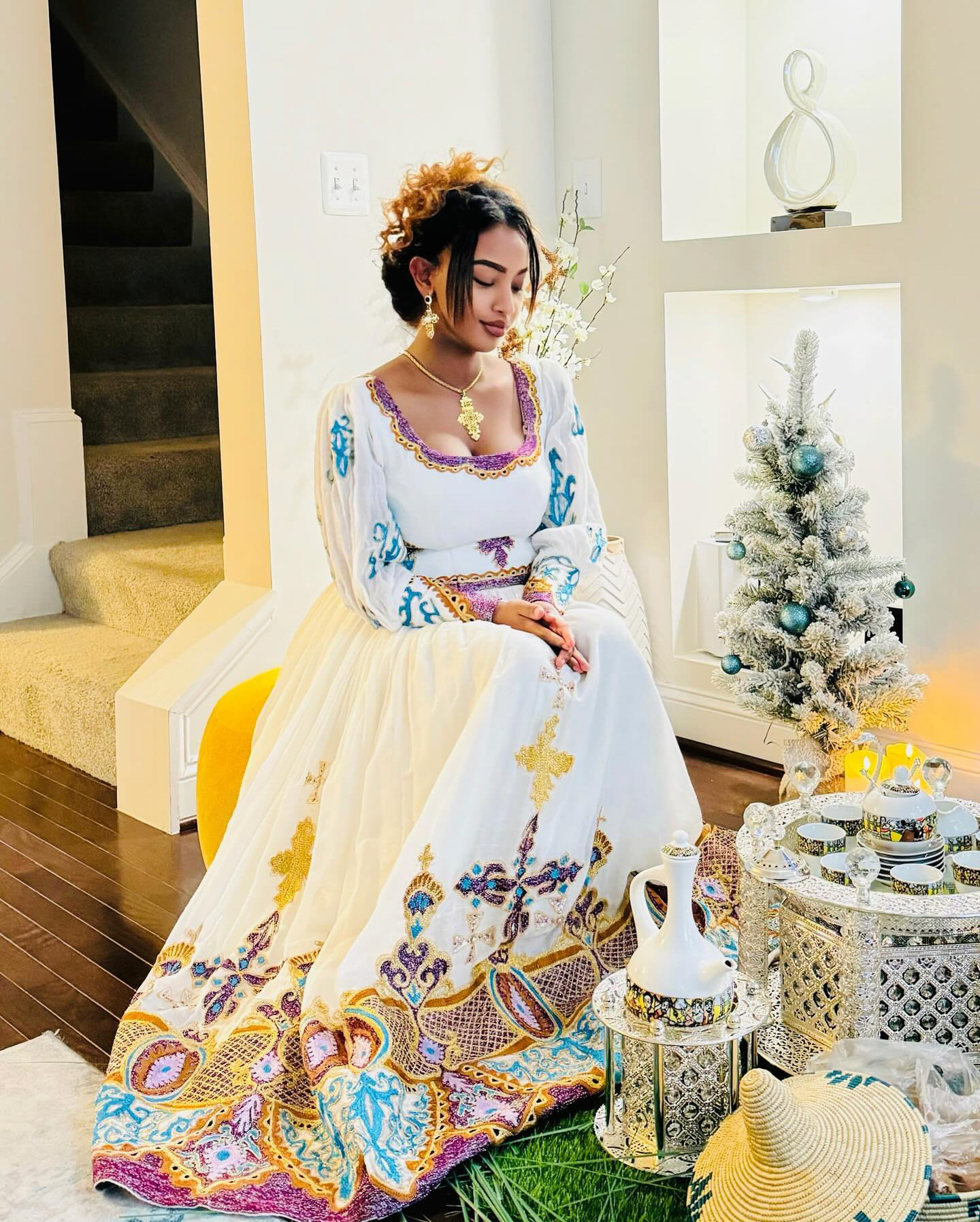 Holiday Habesha Dress for Ethiopian Celebrations - Image 3