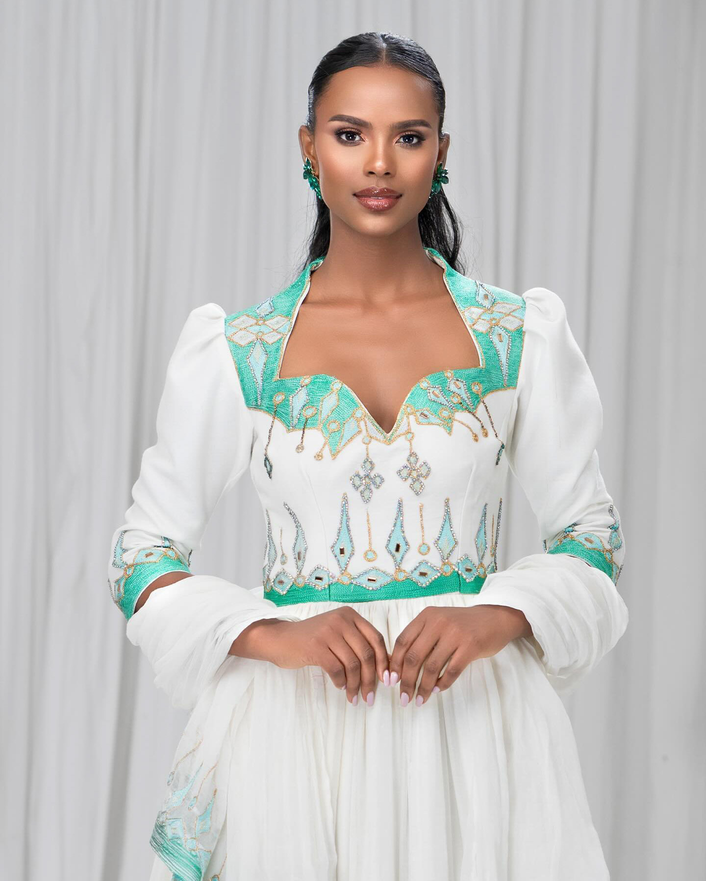 handcrafted wedding Habesha Dress - Image 2