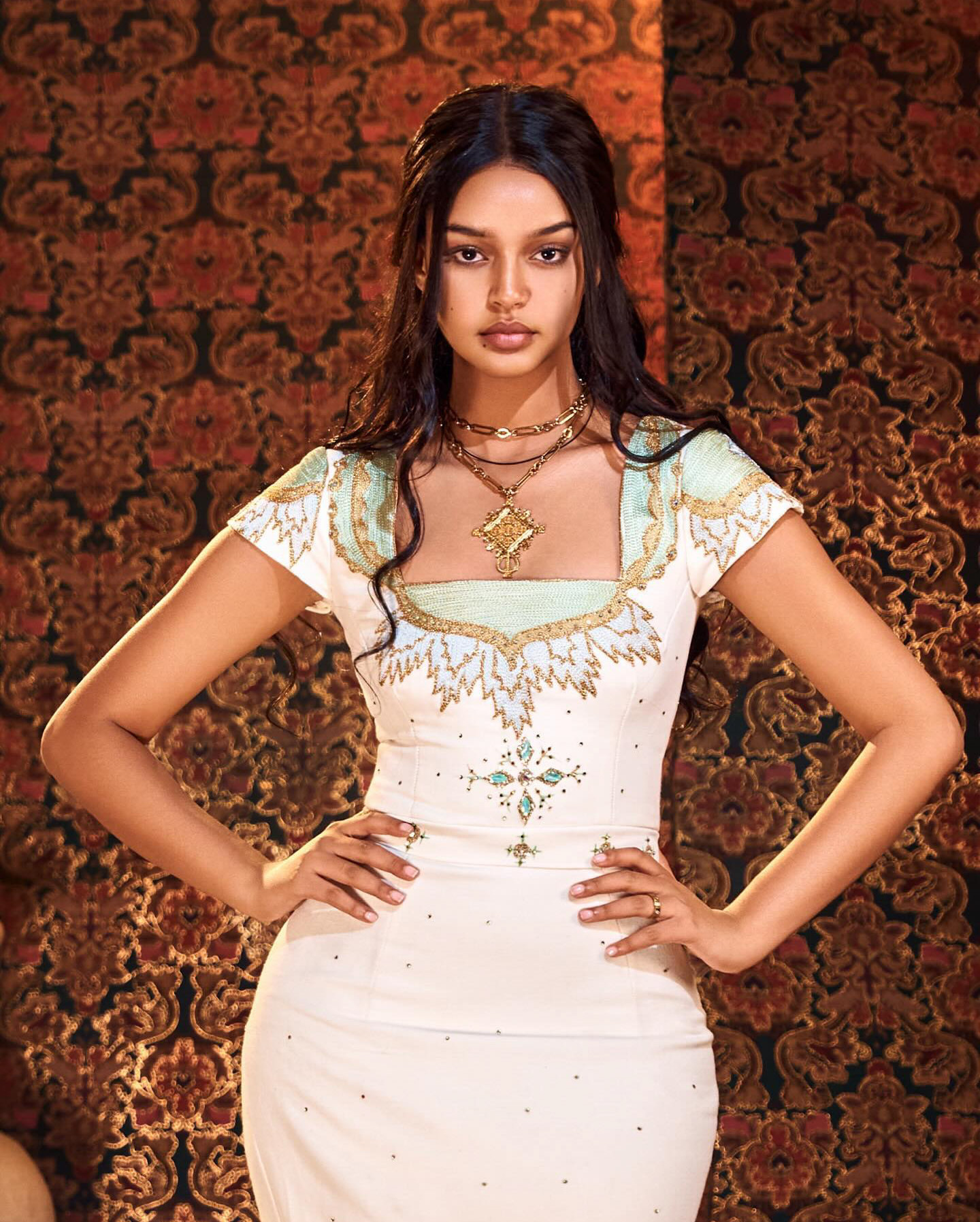 Modern Habesha Dresses – Menen Fabric Traditional Dress - Image 2