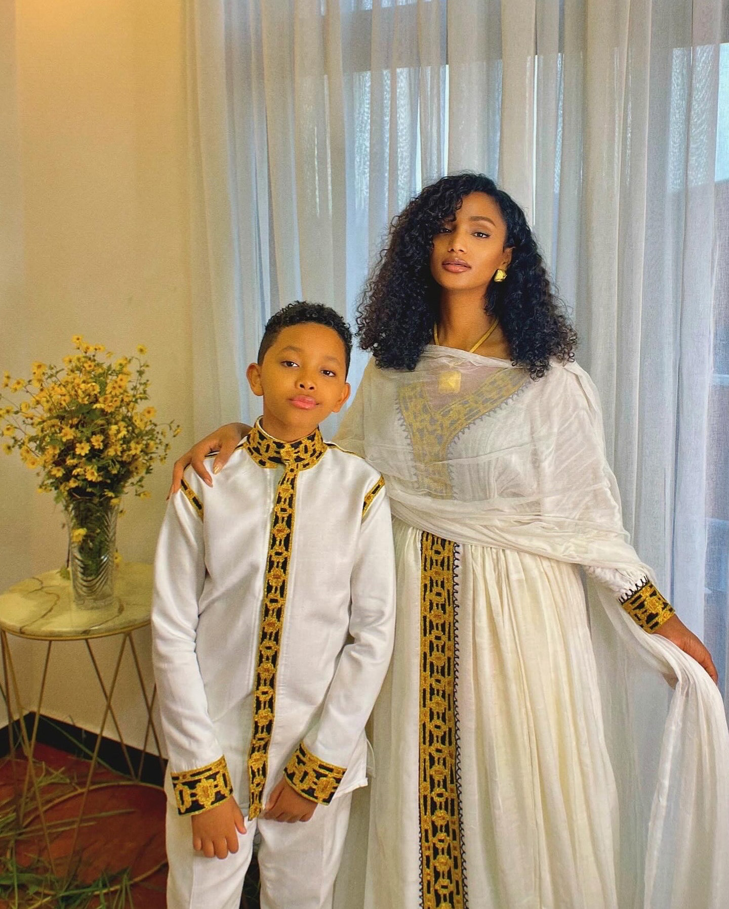 Golden Grace Habesha dress Clone