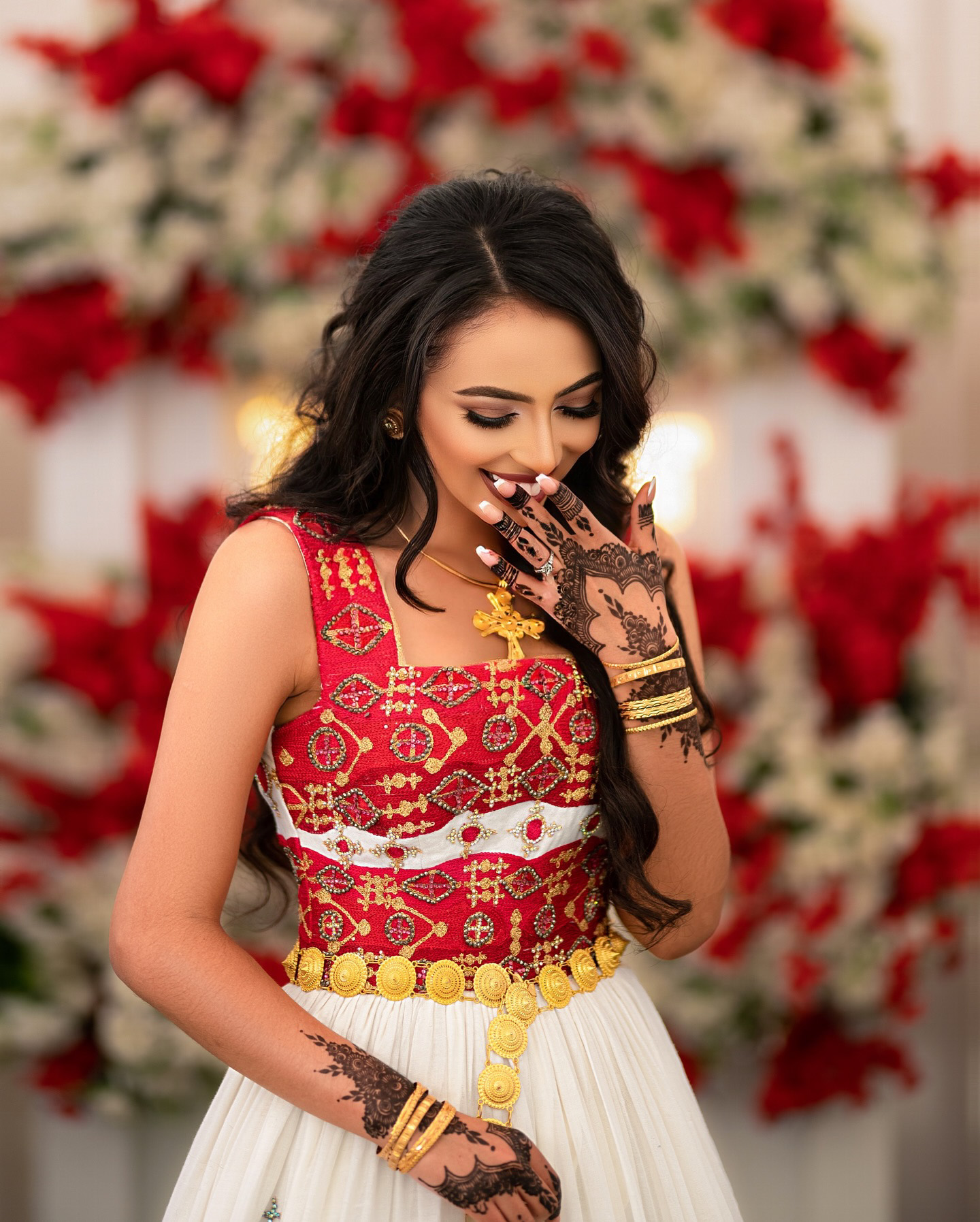 Ruby Queen - Red Habesha dress - Image 2