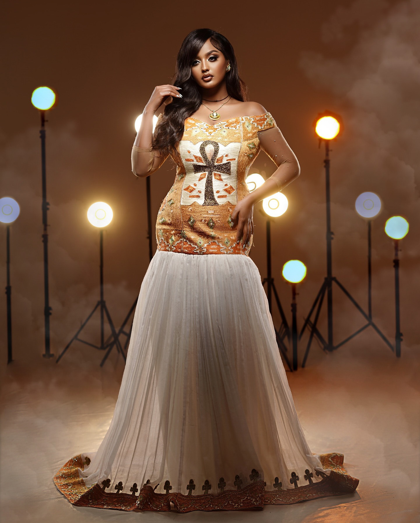 Golden Grace Habesha dress - Image 3