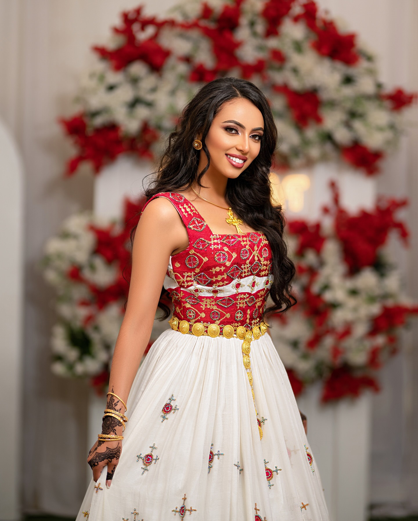 Ruby Queen - Red Habesha dress - Image 5